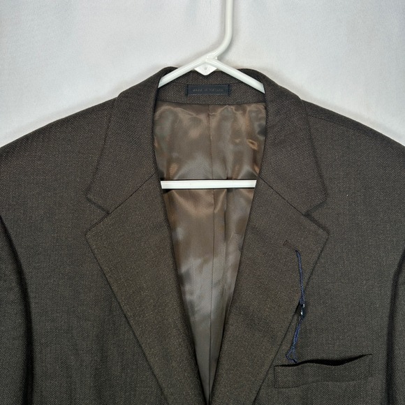 Alan Flusser Other - Alan Flusser Mens 44L Sport Coat Brown Herringbone Blazer 2-Button NEW $175